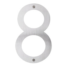 Husnummer 8 Rostfritt stål 25 cm